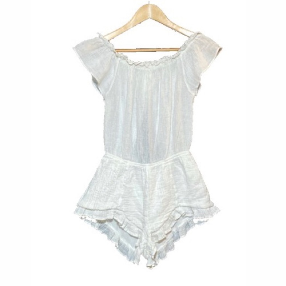 100% flax linen Romper